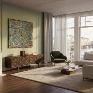 Abstract painting called Notes (on the wall) by Keren de Vreede