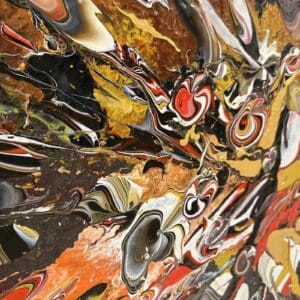 Abstract painting called Crossoads (zoomed in) by Keren de Vreede