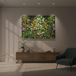 Fields painting called Isabella (on the wall) by Keren de Vreede