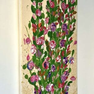 Flower painting called Odette seen from the side angle by Keren de Vreede