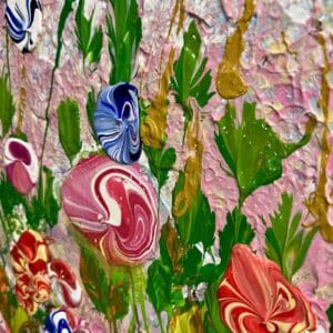 Field painting called Blush field (zoomed in) by Keren de Vreede